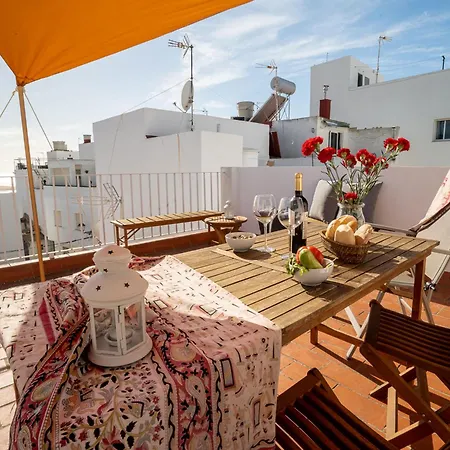 Apartment Casa Irene Conil Town House In The Center, Roof Terrace With Great Views *
